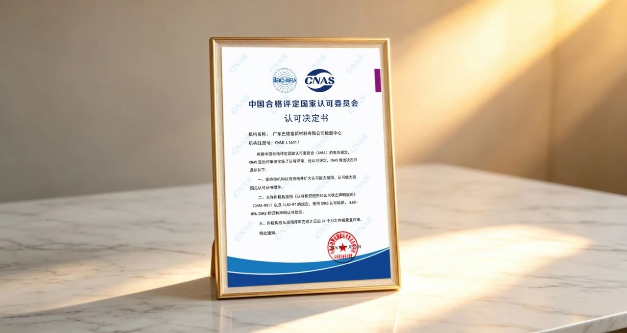 检测能力再进阶！巴德富检测中心CNAS扩项 